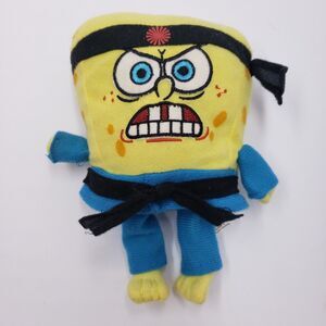 Y2K SpongeBob SquarePants Nanco Gakusei Karate Plush 2006 Nickelodeon Toy Vtg